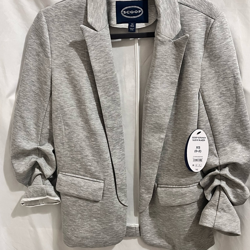 Scoop Women's Light Gray Blazer Jacket